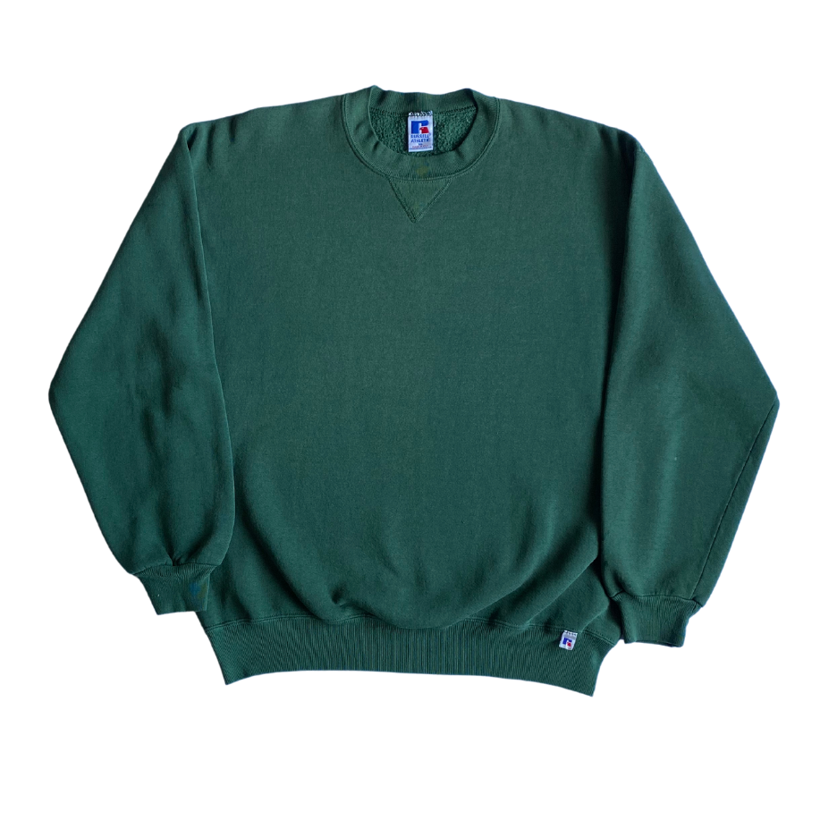 90s Russell Athletic Crewneck-Forest Green