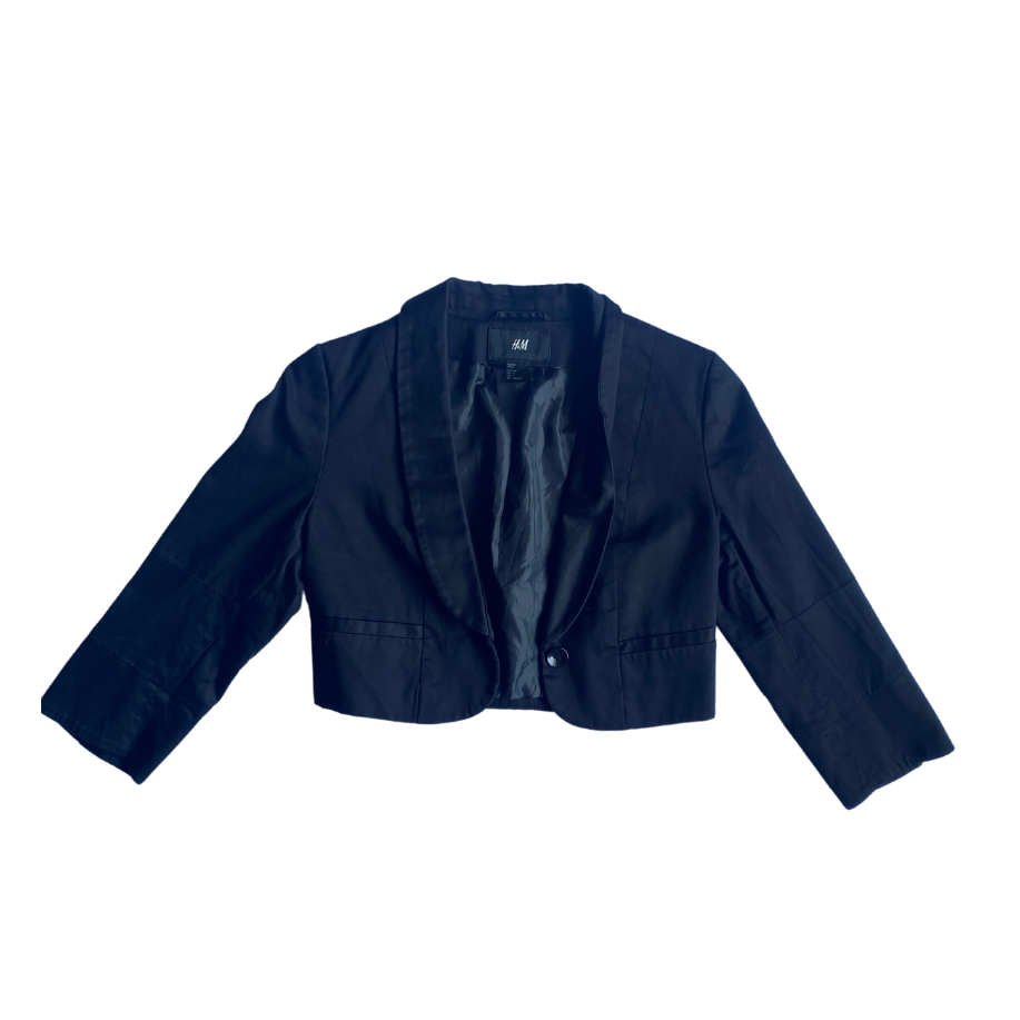 Cropped Blazer - Black