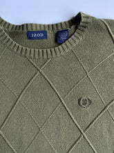 Cargar imagen en el visor de la galería, Izod Olive Knit Sweater
